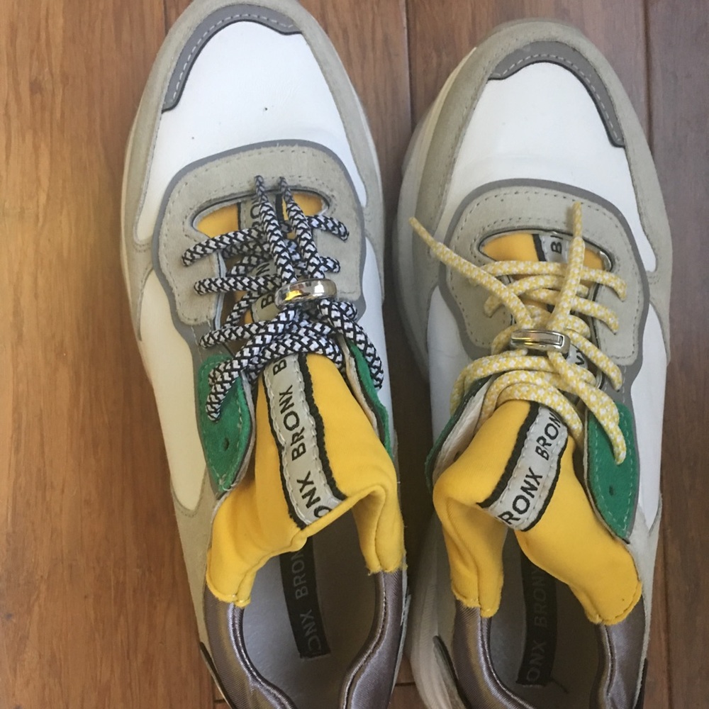 Bronx Baisley Yellow/Green/Silver Chunky Sneakers - Picture 5 of 8